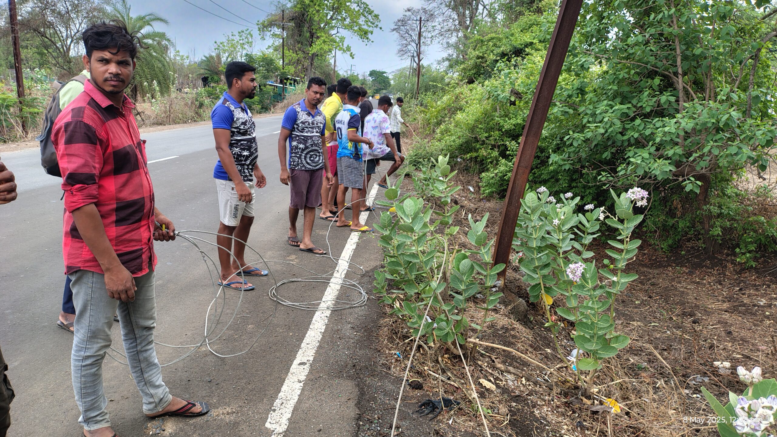 आसवे पाटीलपाड्यात वादळात झाड कोसळून वीज खंडित; ग्रामस्थांचे श्रमदानातून मार्गमुक्ती